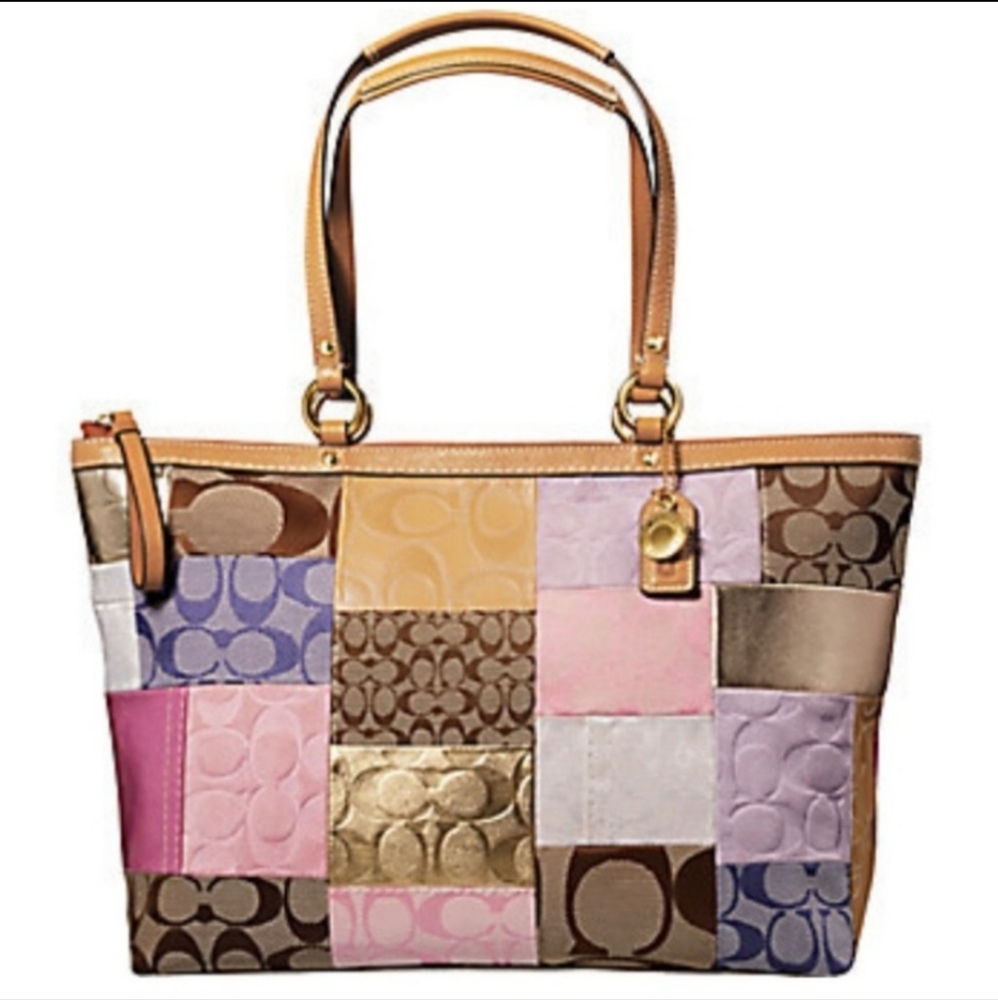 Vintage Coach Patchwork Tote